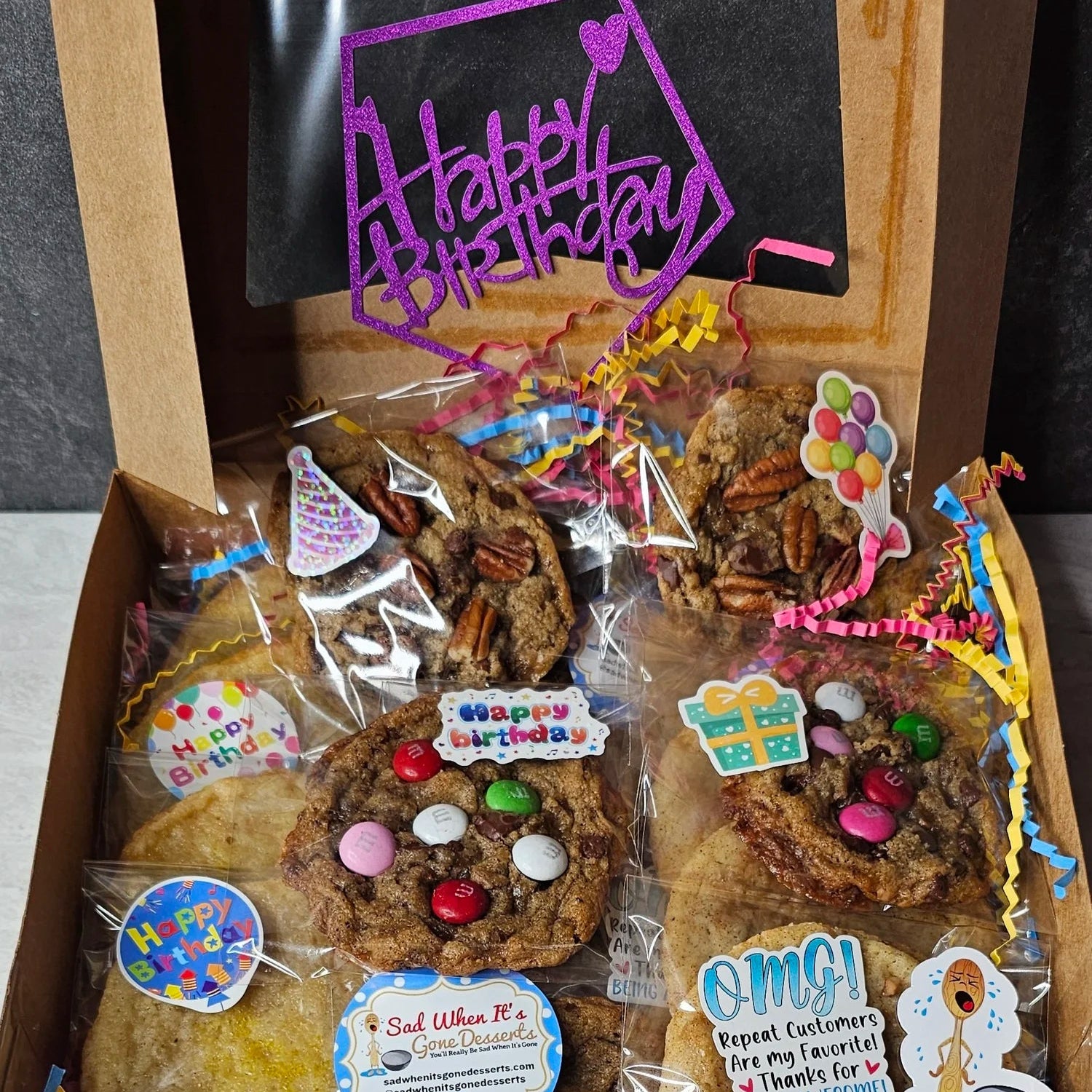 BIRTHDAY BIG BACK Cookie Box *1 Dozen*