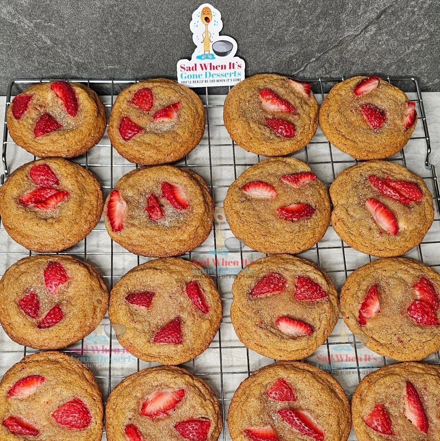 Cheesecake Stuffed Strawberry Cookies *1 Dozen*