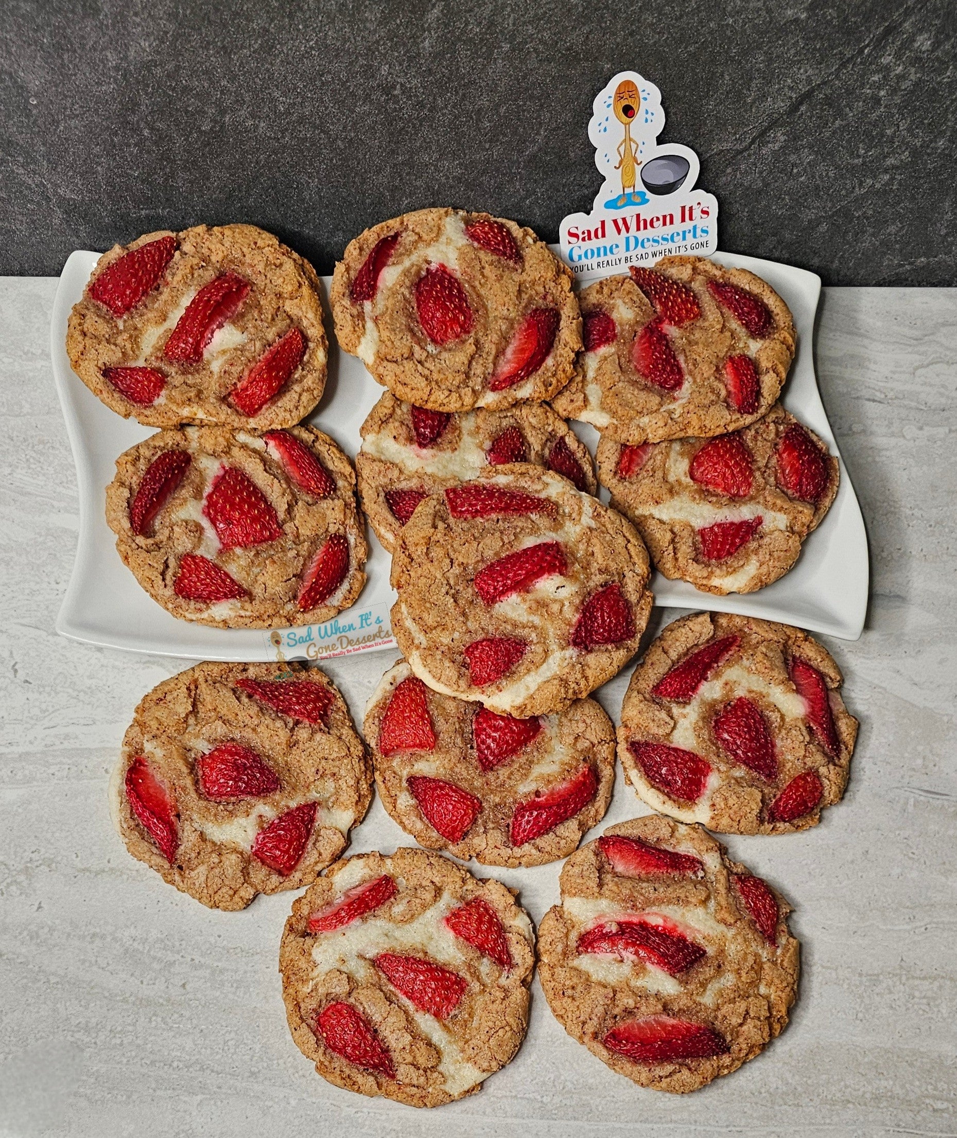 Cheesecake Stuffed Strawberry Cookies *1 Dozen*